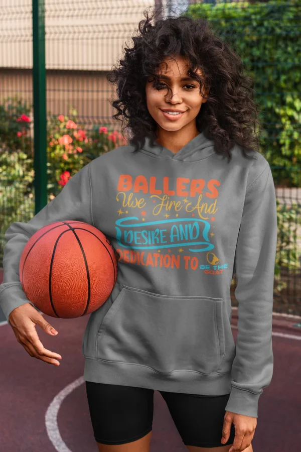 Baller Use Fire And Desire And Dedication To Be The Goat Unisex Hoodie - Image 2