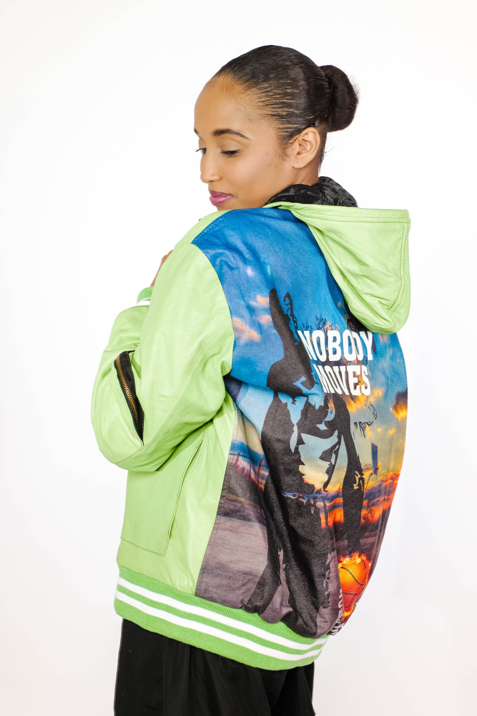 BE THE GOAT/ NOBODY MOVES LEATHER JACKET - Image 2