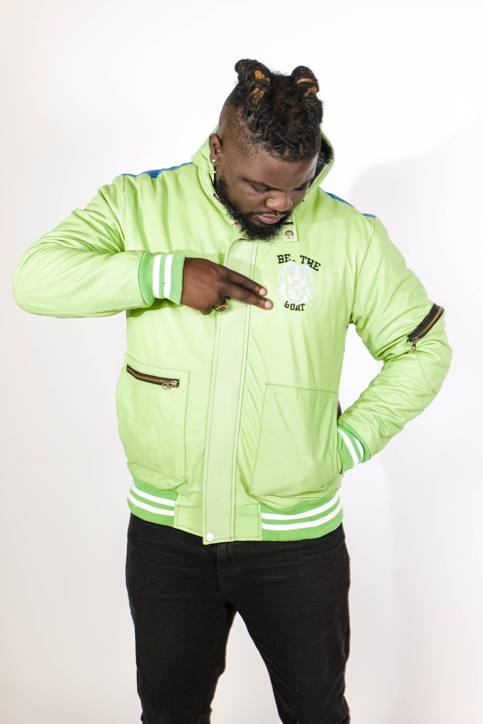 BE THE GOAT/ NOBODY MOVES LEATHER JACKET - Image 7