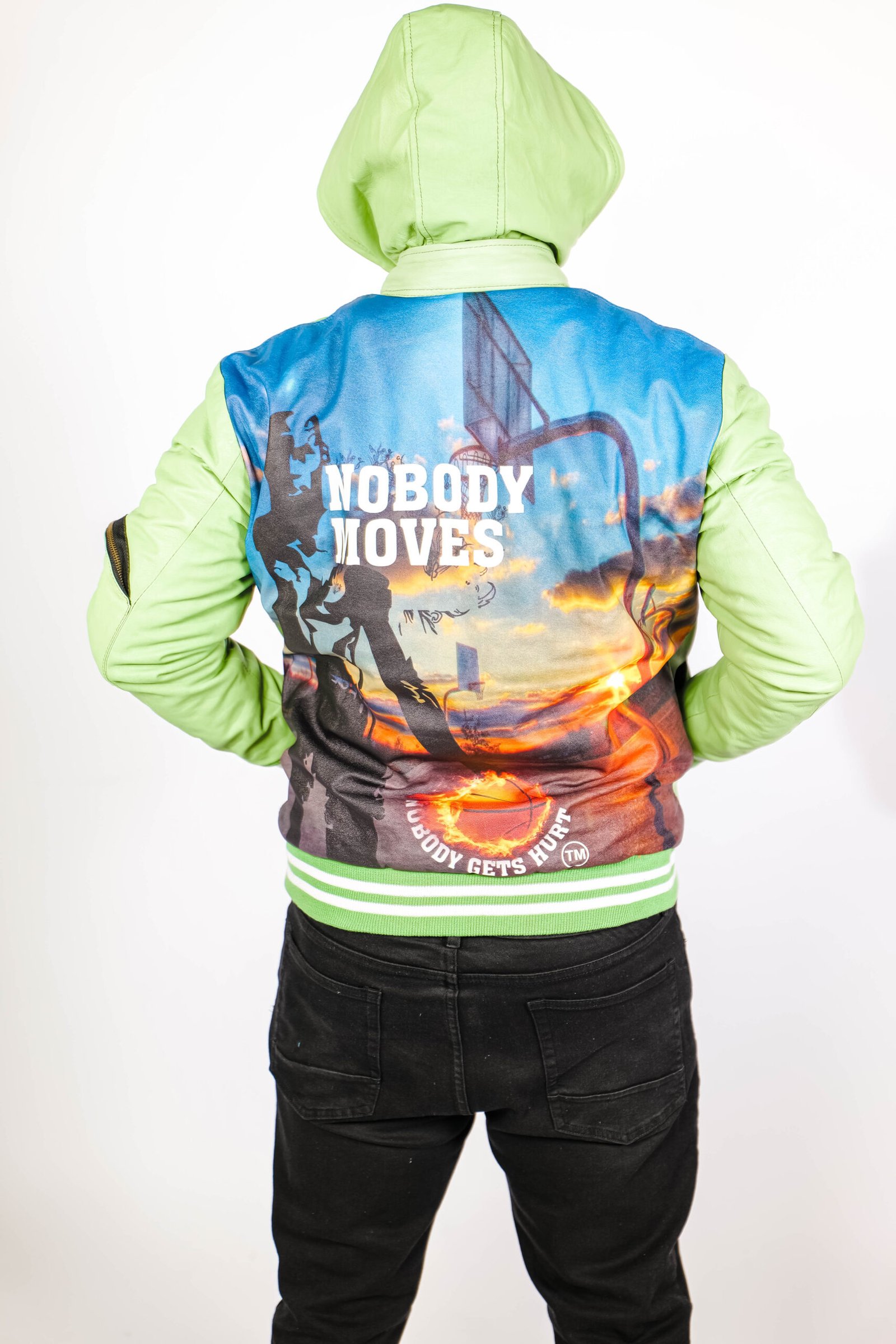 BE THE GOAT/ NOBODY MOVES LEATHER JACKET - Image 12