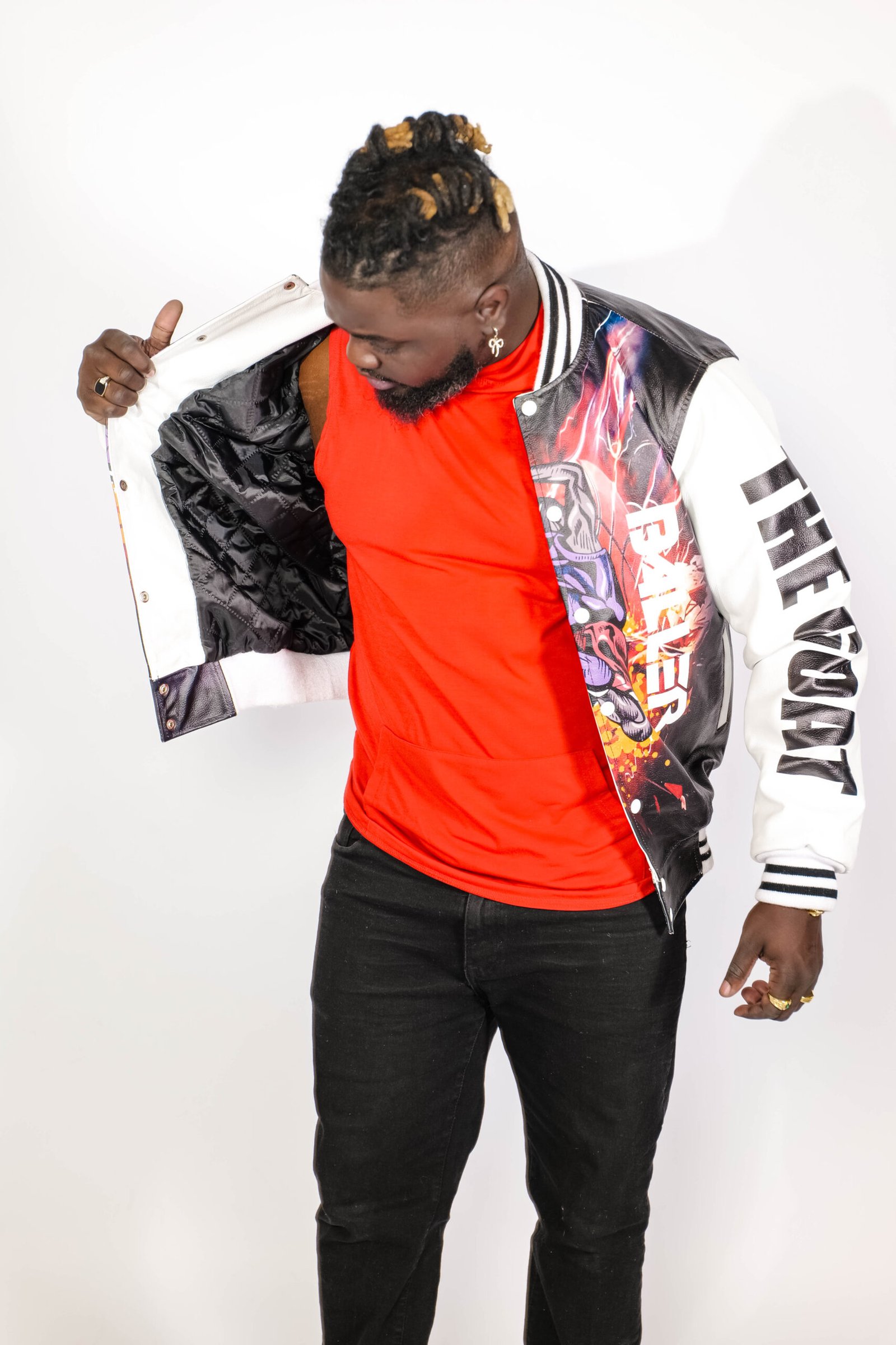 BE THE GOAT/ 3 DOWN LEATHER JACKET - Image 9