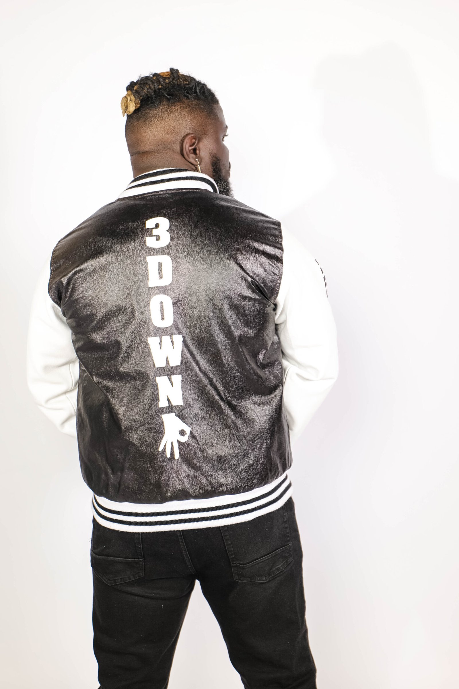 BE THE GOAT/ 3 DOWN LEATHER JACKET
